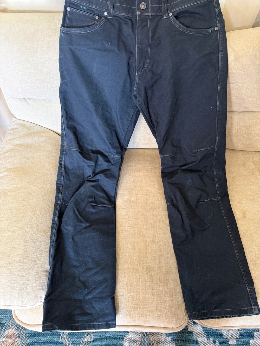 Men's Navy Jeans - Classic Straight Fit